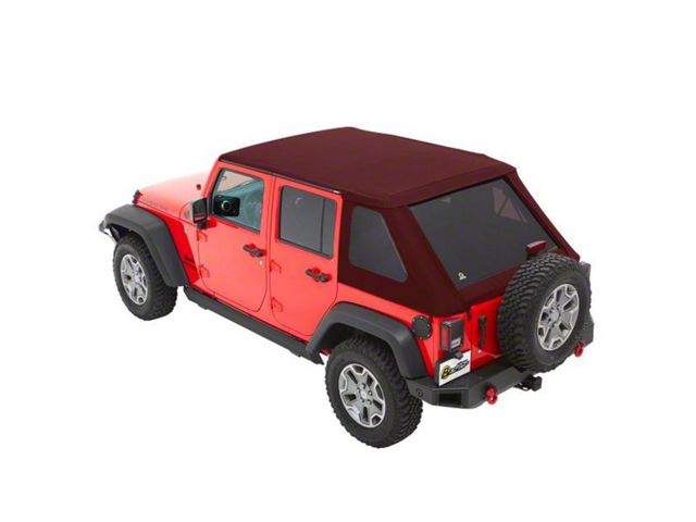 Bestop Trektop NX Soft Top; Red Twill (07-18 Jeep Wrangler JK 4-Door)