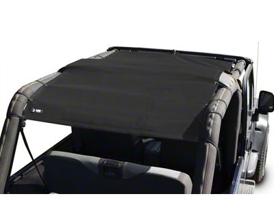Steinjager Teddy Top Full Length Solar Screen Cover; Black (04-06 Jeep Wrangler TJ Unlimited)