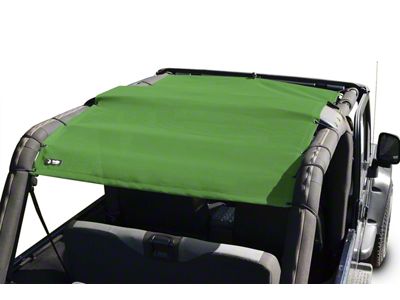 Steinjager Teddy Top Full Length Solar Screen Cover; Green (04-06 Jeep Wrangler TJ Unlimited)