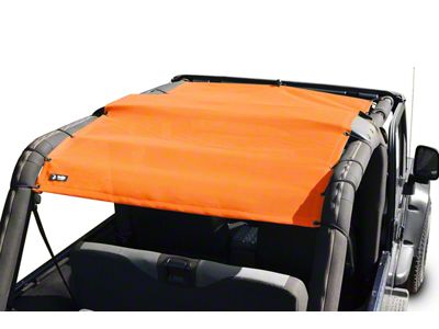 Steinjager Teddy Top Full Length Solar Screen Cover; Orange (04-06 Jeep Wrangler TJ Unlimited)