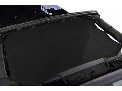 Steinjager Teddy Top Front Seat Solar Screen Cover; Black (07-09 Jeep Wrangler JK)