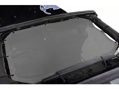 Steinjager Teddy Top Front Seat Solar Screen Cover; Gray (07-09 Jeep Wrangler JK)