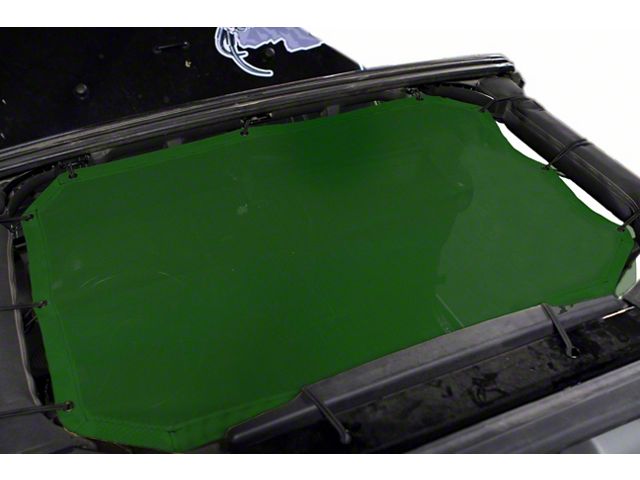 Steinjager Teddy Top Front Seat Solar Screen Cover; Green (07-09 Jeep Wrangler JK)