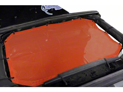 Steinjager Teddy Top Front Seat Solar Screen Cover; Orange (07-09 Jeep Wrangler JK)
