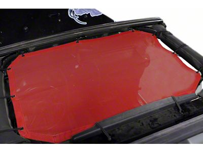 Steinjager Teddy Top Front Seat Solar Screen Cover; Red (07-09 Jeep Wrangler JK)