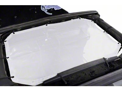 Steinjager Teddy Top Front Seat Solar Screen Cover; White (07-09 Jeep Wrangler JK)