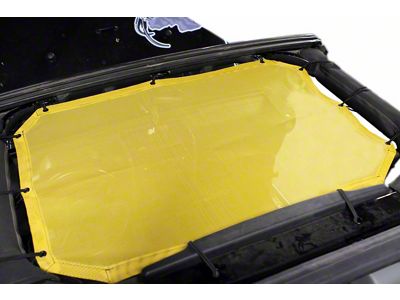 Steinjager Teddy Top Front Seat Solar Screen Cover; Yellow (07-09 Jeep Wrangler JK)