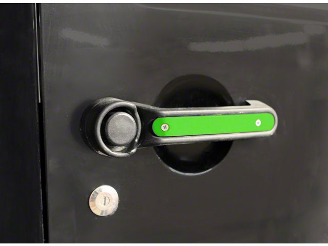 Steinjager Door and Tailgate Handle Accent Kit; Neon Green (07-18 Jeep Wrangler JK 2-Door)