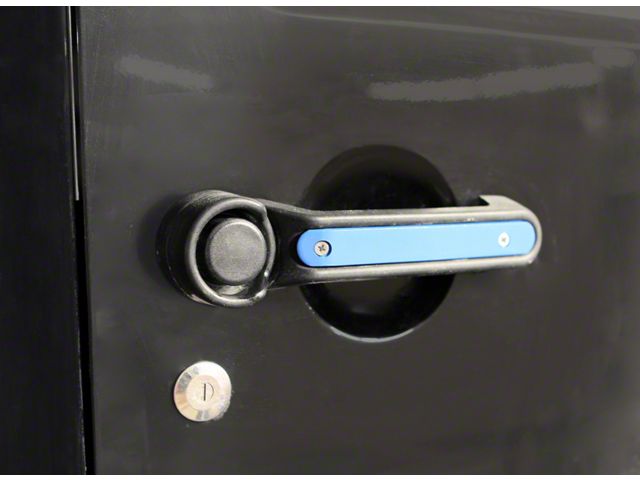Steinjager Door and Tailgate Handle Accent Kit; Playboy Blue (07-18 Jeep Wrangler JK 2-Door)