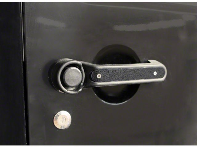 Steinjager Door and Tailgate Handle Accent Kit; Texturized Black (07-18 Jeep Wrangler JK 2-Door)