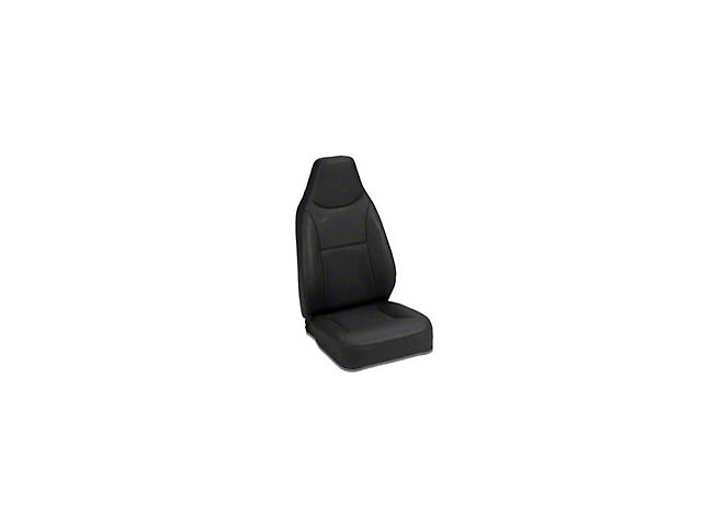 Bestop Trailmax II Standard Fixed High-Back Position Front Bucket Seat; Black Crush (76-06 Jeep CJ5, CJ7, Wrangler YJ & TJ)