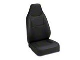 Bestop Trailmax II Standard Fixed High-Back Position Front Bucket Seat; Black Crush (76-06 Jeep CJ5, CJ7, Wrangler YJ & TJ)