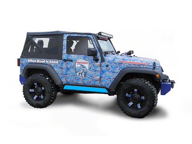 Steinjager Phantom Rock Slider Insert Kit; Playboy Blue (07-18 Jeep Wrangler JK 2-Door)