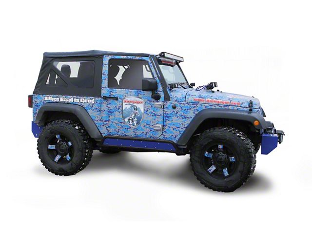 Steinjager Phantom Rock Slider Insert Kit; Southwest Blue (07-18 Jeep Wrangler JK 2-Door)