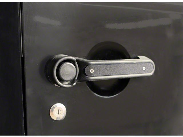 Steinjager Door and Tailgate Handle Accent Kit; Bare Metal (07-18 Jeep Wrangler JK 4-Door)