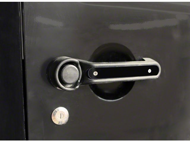 Steinjager Door and Tailgate Handle Accent Kit; Black (07-18 Jeep Wrangler JK 4-Door)