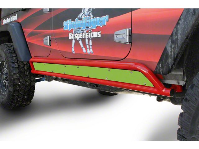 Steinjager Phantom Rock Slider Insert Kit; Gecko Green (07-18 Jeep Wrangler JK 4-Door)