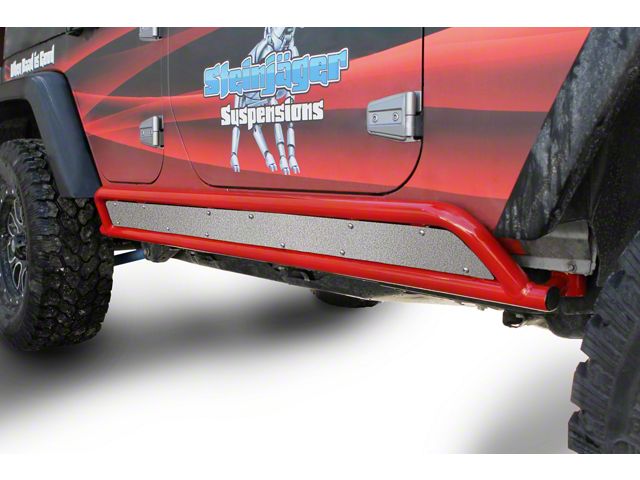 Steinjager Phantom Rock Slider Insert Kit; Gray Hammertone (07-18 Jeep Wrangler JK 4-Door)