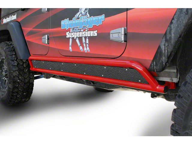 Steinjager Phantom Rock Slider Insert Kit; Texturized Black (07-18 Jeep Wrangler JK 4-Door)
