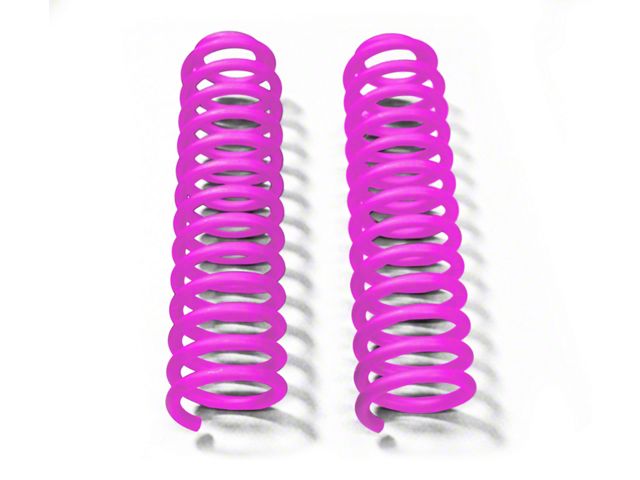 Steinjager 2.50-Inch Front Lift Springs; Hot Pink (07-18 Jeep Wrangler JK)