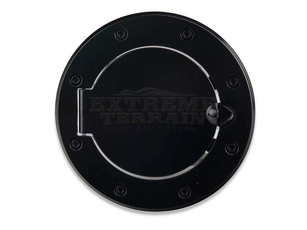Rugged Ridge Jeep Wrangler Non Locking Aluminum Fuel Door Black