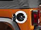 Rugged Ridge Non-Locking Fuel Door Cover; Chrome (07-18 Jeep Wrangler JK)