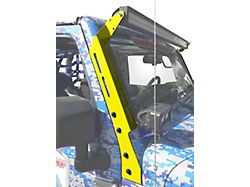 Steinjager A-Pillar LED Light Mount Brackets; Neon Yellow (07-18 Jeep Wrangler JK)