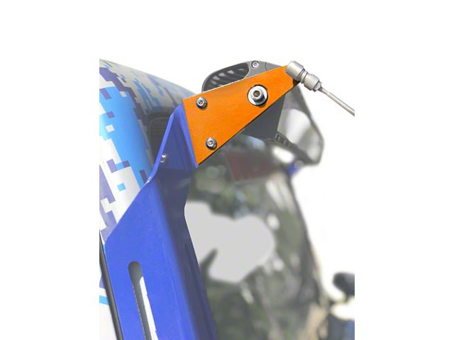 Steinjager A-Pillar Limb Riser Adaptor Brackets; Fluorescent Orange (07-18 Jeep Wrangler JK)