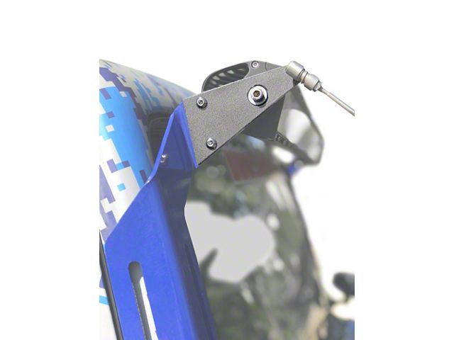 Steinjager A-Pillar Limb Riser Adaptor Brackets; Gray Hammertone (07-18 Jeep Wrangler JK)