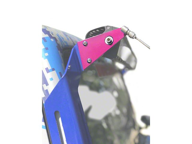 Steinjager A-Pillar Limb Riser Adaptor Brackets; Hot Pink (07-18 Jeep Wrangler JK)