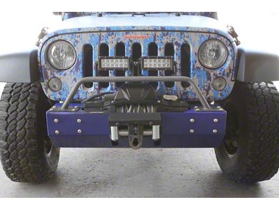 Steinjager Bumper Mounted Light Bar; Gray Hammertone (07-18 Jeep Wrangler JK)