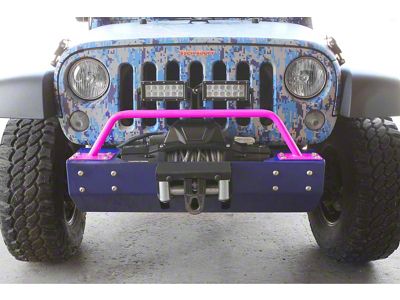 Steinjager Bumper Mounted Light Bar; Hot Pink (07-18 Jeep Wrangler JK)