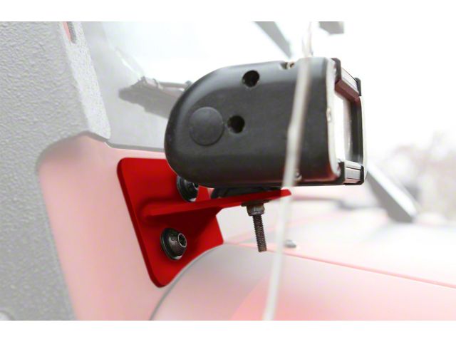 Steinjager LED Lights with Lower Windshield Mounting Brackets; Red Baron (07-18 Jeep Wrangler JK)