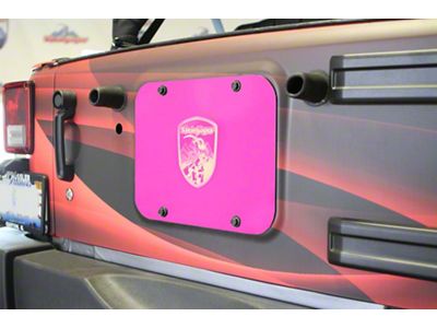 Steinjager Spare Tire Carrier Delete Plate; Hot Pink (07-18 Jeep Wrangler JK)