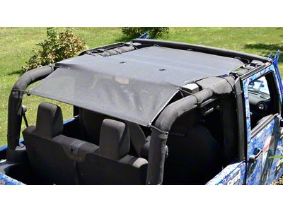 Steinjager Teddy Top Solar Screen Cover; Black (10-18 Jeep Wrangler JK 2-Door)