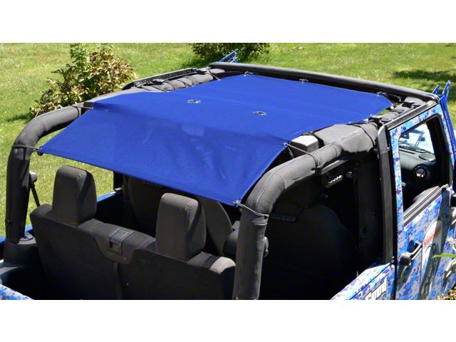 Steinjager Teddy Top Solar Screen Cover; Blue (10-18 Jeep Wrangler JK 2-Door)