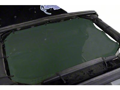 Steinjager Teddy Top Front Seat Solar Screen Cover; Dark Green (10-18 Jeep Wrangler JK)
