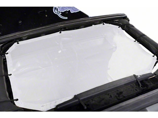 Steinjager Teddy Top Front Seat Solar Screen Cover; White (10-18 Jeep Wrangler JK)