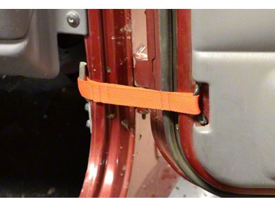 Steinjager Factory Door Limiting Straps; Orange (87-95 Jeep Wrangler YJ)