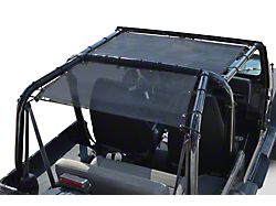 Steinjager Teddy Top Front Seat Solar Screen Cover; Black (87-95 Jeep Wrangler YJ)