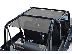 Steinjager Teddy Top Front Seat Solar Screen Cover; Gray (87-95 Jeep Wrangler YJ)