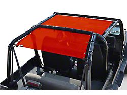 Steinjager Teddy Top Front Seat Solar Screen Cover; Red (87-95 Jeep Wrangler YJ)
