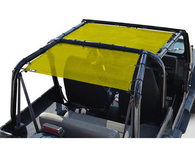 Steinjager Teddy Top Front Seat Solar Screen Cover; Yellow (87-95 Jeep Wrangler YJ)