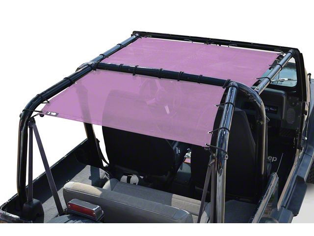 Steinjager Teddy Top Rear Seat Solar Screen Cover; Mauve (87-95 Jeep Wrangler YJ)