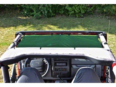 Steinjager Teddy Top Front Seat Solar Screen Cover; Green (97-06 Jeep Wrangler TJ)