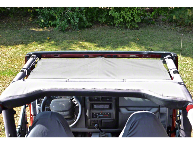 Steinjager Teddy Top Front Seat Solar Screen Cover; White (97-06 Jeep Wrangler TJ)