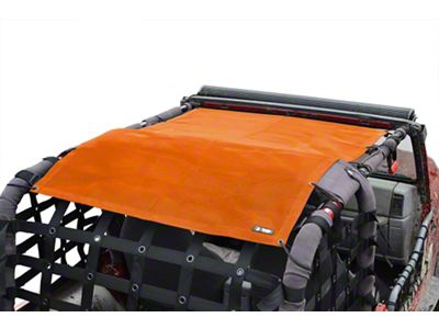 Steinjager Teddy Top Full Length Solar Screen Cover; Orange (97-06 Jeep Wrangler TJ, Excluding Unlimited)