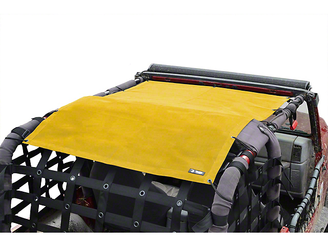 Steinjager Teddy Top Full Length Solar Screen Cover; Yellow (97-06 Jeep Wrangler TJ, Excluding Unlimited)