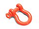 Steinjager 3/4-Inch D-Ring Shackle; Fluorescent Orange