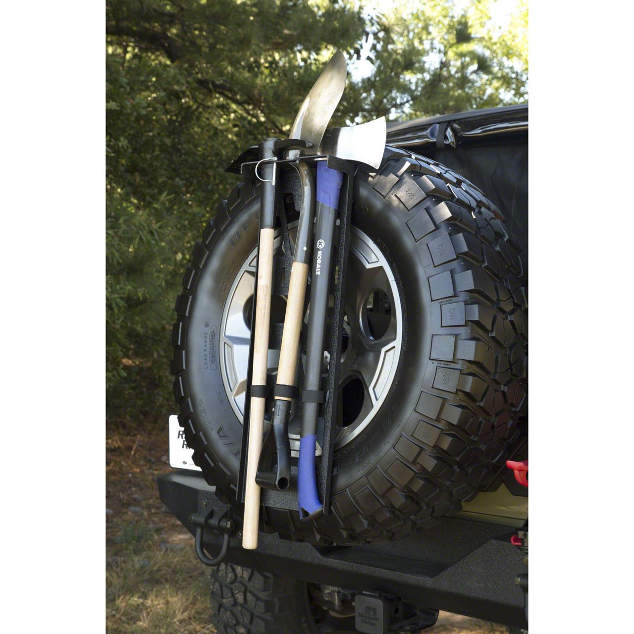 Rugged Ridge Jeep Wrangler Spare Tire Tool Rack System 13551.63 (66-23 Jeep  CJ5, CJ7, Wrangler TJ, TJ, JK  JL) Free Shipping